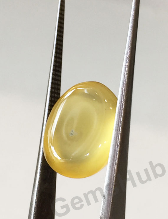 Natural Certified Yellow Hakik Stone, weight - 7.7